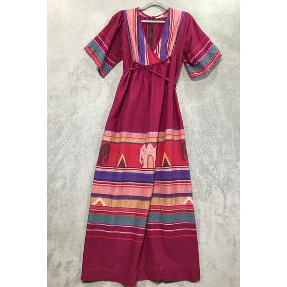 Ajanta Vintage Hand Woven Dress Made in India Boho Hippie Bohemian Festival - Picture 2 of 8